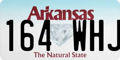 AR license plate 164WHJ