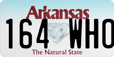 AR license plate 164WHO