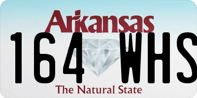 AR license plate 164WHS