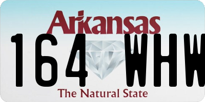 AR license plate 164WHW