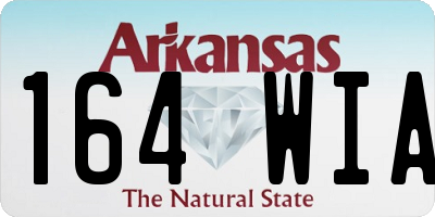 AR license plate 164WIA