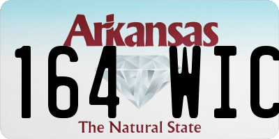 AR license plate 164WIC