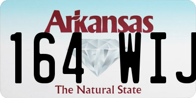 AR license plate 164WIJ