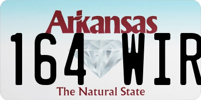 AR license plate 164WIR