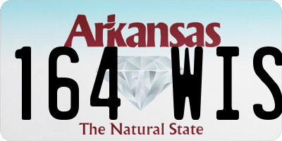 AR license plate 164WIS