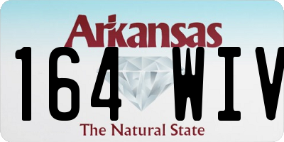 AR license plate 164WIV