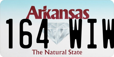AR license plate 164WIW