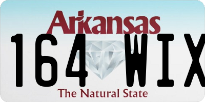 AR license plate 164WIX