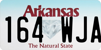AR license plate 164WJA