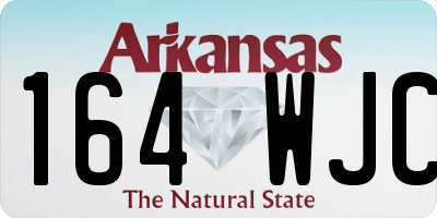 AR license plate 164WJC
