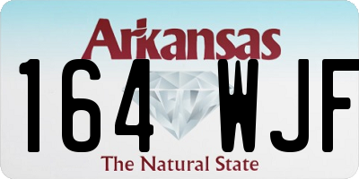 AR license plate 164WJF