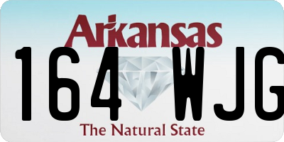 AR license plate 164WJG