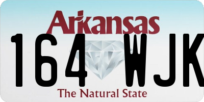 AR license plate 164WJK