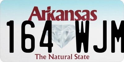 AR license plate 164WJM