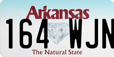 AR license plate 164WJN