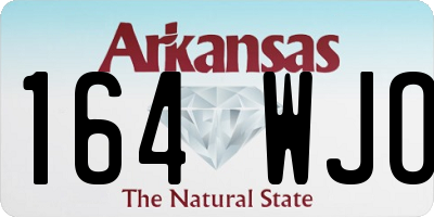 AR license plate 164WJO