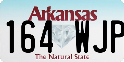 AR license plate 164WJP