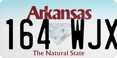 AR license plate 164WJX
