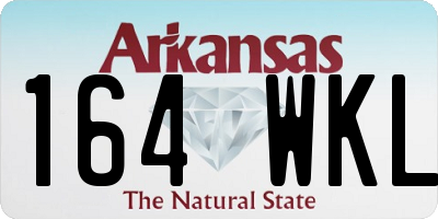 AR license plate 164WKL