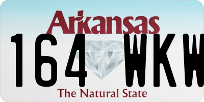 AR license plate 164WKW