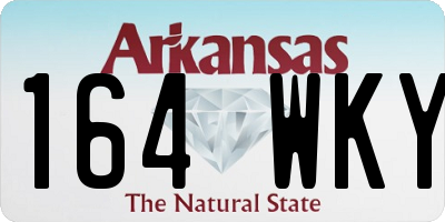 AR license plate 164WKY