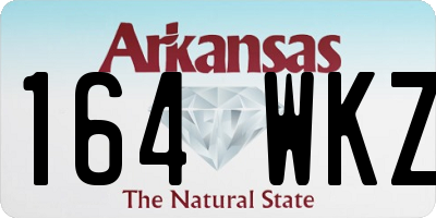 AR license plate 164WKZ