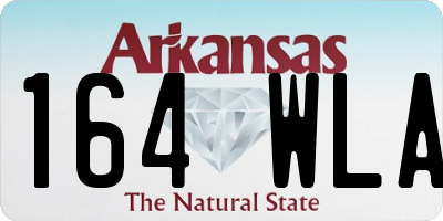 AR license plate 164WLA