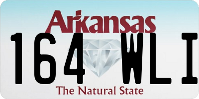 AR license plate 164WLI
