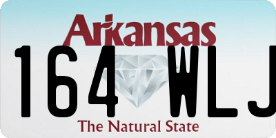 AR license plate 164WLJ