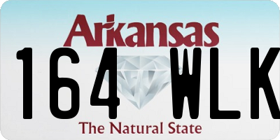 AR license plate 164WLK