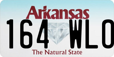 AR license plate 164WLO