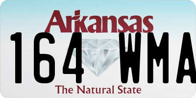 AR license plate 164WMA