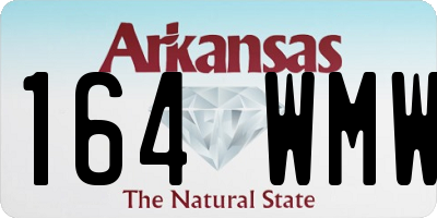 AR license plate 164WMW