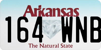 AR license plate 164WNB