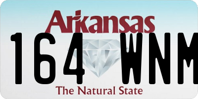 AR license plate 164WNM