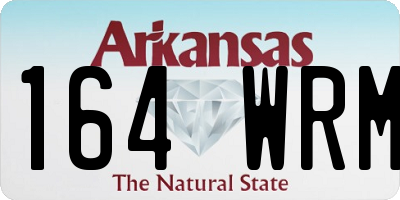 AR license plate 164WRM