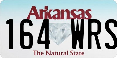 AR license plate 164WRS