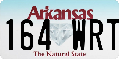 AR license plate 164WRT
