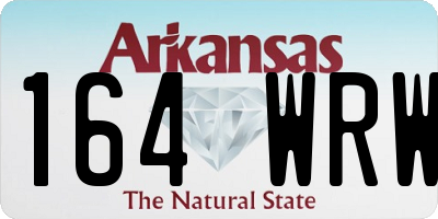 AR license plate 164WRW