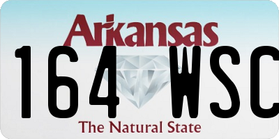 AR license plate 164WSC