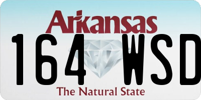 AR license plate 164WSD