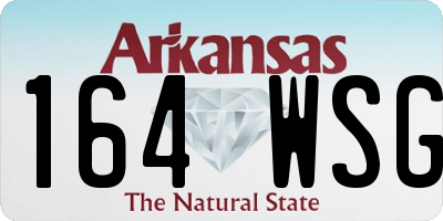 AR license plate 164WSG