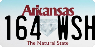 AR license plate 164WSH