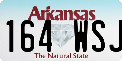 AR license plate 164WSJ
