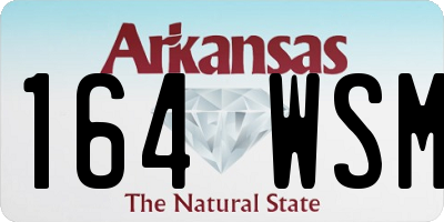 AR license plate 164WSM