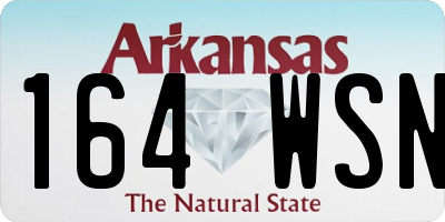 AR license plate 164WSN