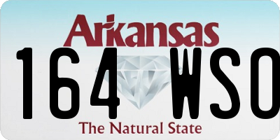 AR license plate 164WSO