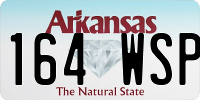 AR license plate 164WSP