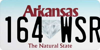 AR license plate 164WSR