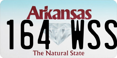 AR license plate 164WSS